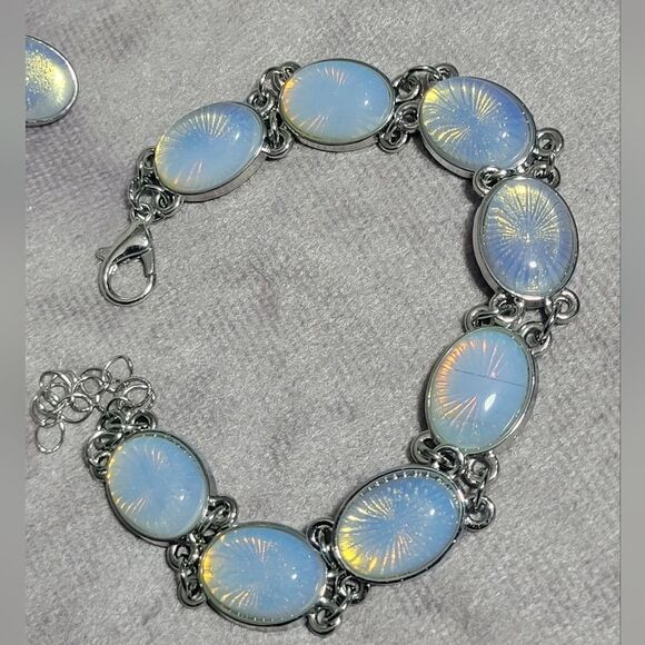 Opalite Bracelet, Ring, Earrings & Pendant Necklace - Picture 3 of 16
